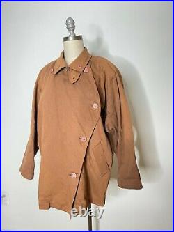 Vintage 80s Issey Miyake Brown Cotton Jacket Size Large