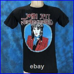 Vintage 80s JOAN JETT & THE BLACKHEARTS CONCERT T-Shirt XS punk rock tour