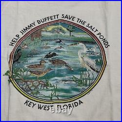 Vintage 80s Jimmy Buffet Save the Salt Ponds Key West Florida Tour Concert Tee