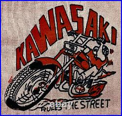 Vintage 80s KAWASAKI MOTORCYCLES Motocross Biker Screen Stars T SHIRT Mens S M