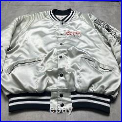Vintage 80s King Louie coors light bomber jacket mens xl satin made in usa beer