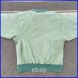 Vintage 80s Sun Faded Reverse Weave Sweatshirt Olive Mens XL
