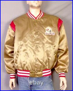 Vintage 80s Swingster Fiberglas USA San Francisco 49ers Gold Jacket NFL sz XL