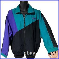 Vintage 90's Crystal Pepsi Colorblock Vendor Jacket Size XL Purple Teal