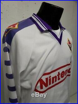 Vintage 90's FIORENTINA NINTENDO LONG SLEEVE Soccer Jersey FOOTBALL Men's Large