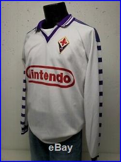 Vintage 90's FIORENTINA NINTENDO LONG SLEEVE Soccer Jersey FOOTBALL Men's Large