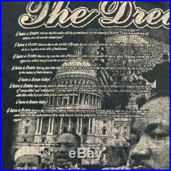 Vintage 90's Martin Luther King Jr. MLK Black Power Distressed Rap Tee Sz XL