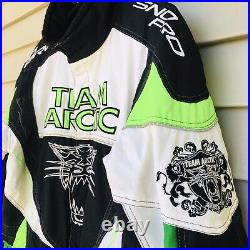 Vintage 90s Arctic Cat Team Racing Jacket Size XL Snowmobile Embroidered Sno Pro