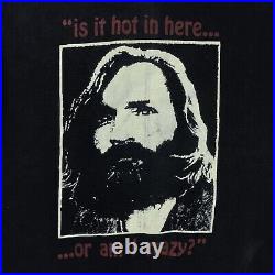Vintage 90s CHARLES MANSON IS IT HOT IN HERE GLOW IN THE DARK T-Shirt L murder