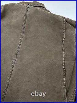 Vintage 90s Carhartt Blanket Lined Chore Barn Coat Jacket Size XL Brown
