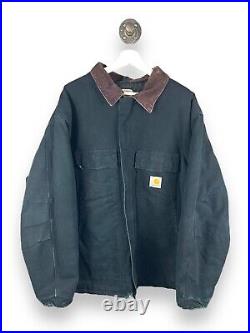 Vintage 90s Carhartt Canvas Quilted Lined Work Wear Arctic Coat Jacket Size 2XL