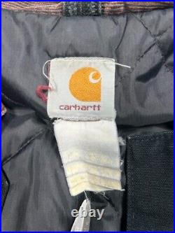Vintage 90s Carhartt Canvas Quilted Lined Work Wear Arctic Coat Jacket Size 2XL