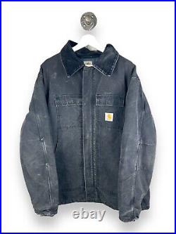 Vintage 90s Carhartt Quilted Lined Canvas Work Wear Arctic Coat Jacket Size XL