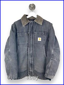 Vintage 90s Carhartt Quilted Lined Canvas Work Wear Arctic Coat Jacket Sz Medium