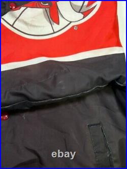 Vintage 90s Chicago Bulls NBA Chalk Line Fanimation Varsity Jacket Size Large