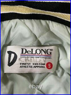 Vintage 90s Delong Bend Elks Letterman Varsity Back Satin Snap Jacket Men's Sz S