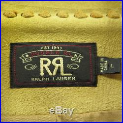 Vintage 90s Double RL Ralph Lauren Suede Jacket L Southwest Leather Fringe RRL