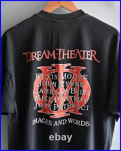 Vintage 90s Dream Theater T Shirt Promo Album Tour Concert Tee Cotton XL Sz USA
