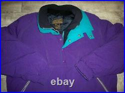 Vintage 90s Eddie Bauer Goose Down Puffer Puffy Pullover Jacket Coat Men's Large
