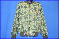 Vintage 90s GREEN BROWN CLOUD CAMO SPINKS CLAY HUNTING CAMOUFLAGE LS JACKET XL