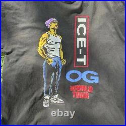 Vintage 90s Ice-T OG World Tour Body Count Homicide Gangsta Rap Metal t-shirt XL