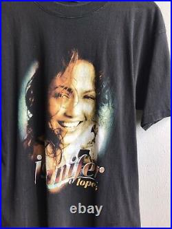 Vintage 90s Jennifer Lopez Black Rap Tee T Shirt Size Large XL Doublesided