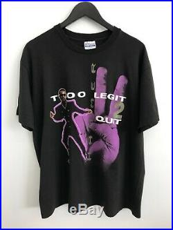 Vintage 90s MC HAMMER T Shirt Size XL Too Legit 2 Quit Rap Tee Hip Hop