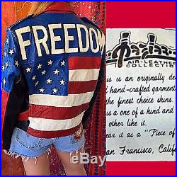 Vintage 90s Maziar Leather Jacket Axl Rose Guns N Roses Motorcycle Freedom Biker