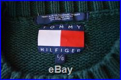Vintage 90s Mens Tommy Hilfiger Winter Sports USA flag sweater colorblock polo