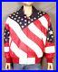 Vintage 90s Michael Hoban Wheremi USA American Flag Leather Jacket Bomber sz XL