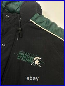 Vintage 90s Michigan State Spartans NCAA Starter Insulated Jacket Size Medium