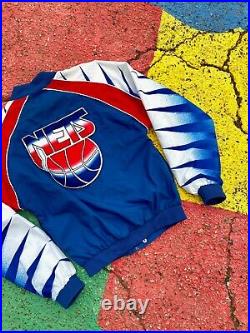 Vintage 90s New Jersey Nets NBA Basketball Champion Warmup Jacket Brooklyn USA S