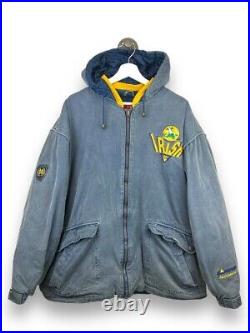 Vintage 90s Notre Dame Fighting Irish Nutmeg Insulated NCAA Jacket Size Large