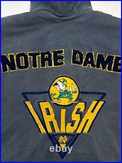 Vintage 90s Notre Dame Fighting Irish Nutmeg Insulated NCAA Jacket Size Large