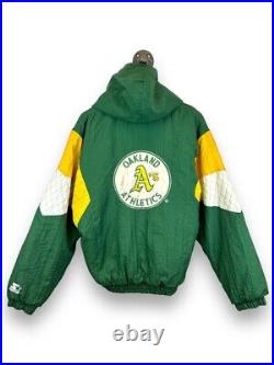 Vintage 90s Oakland Athletics MLB Insulated Starter Full Zip Jacket Size Small