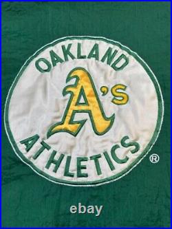 Vintage 90s Oakland Athletics MLB Insulated Starter Full Zip Jacket Size Small