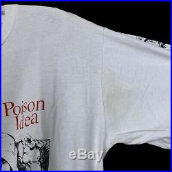 Vintage 90s Poison Idea Tee T Shirt XL LS 1990s Hardcore Punk