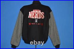 Vintage 90s REVENGE OF THE NERDS IV NERDS IN LOVE WOOL LETTERMAN JACKET MEDIUM M