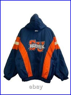 Vintage 90s Syracuse Orangemen NCAA Insulated Full Zip Starter Jacket Size XL