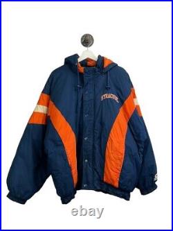 Vintage 90s Syracuse Orangemen NCAA Insulated Full Zip Starter Jacket Size XL