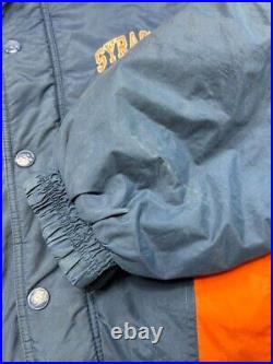 Vintage 90s Syracuse Orangemen NCAA Insulated Full Zip Starter Jacket Size XL