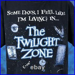 Vintage 90s THE TWILIGHT ZONE T-Shirt XL tv show movie promo sci fi horror