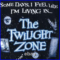 Vintage 90s THE TWILIGHT ZONE T-Shirt XL tv show movie promo sci fi horror