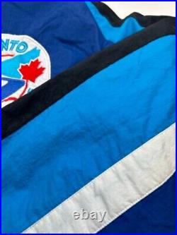 Vintage 90s Toronto Blue Jays MLB 1/2 Zip Insulated Pullover Jacket Size Small