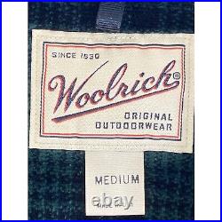 Vintage 90s Woolrich Men's Snap Button Tartan Fleece Sweater #7487-148 M Rare