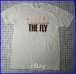 Vintage ALiENS & THE FLY MOViE PROMO T SHiRT 1986 Halloween/Horror/cult 80s