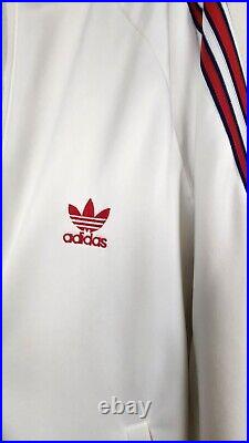 Vintage Adidas ATP Tracksuit Jacket / Hat BUNDLE 80s Made USA Size Large White
