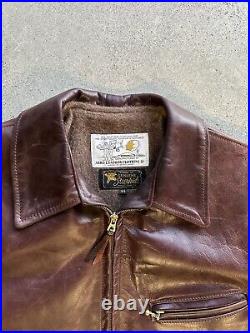 Vintage Aero Leather Clothing Co Genuine Steerhide Leather Jacket Size 44