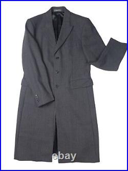 Vintage Alexander McQueen Coat 100% Wool 1995 Man Size L Italy Chester Coat Gray
