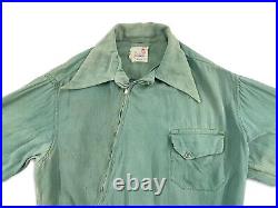 Vintage Amboy 50s Work Assymetrical Shirt M Rockabilly